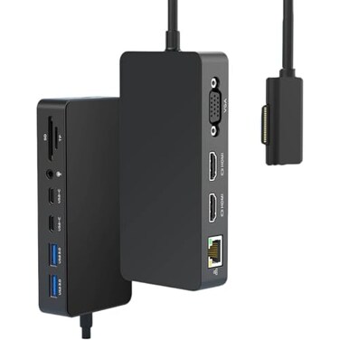 Rocketek Docking Station 12in1 Triple Displays Dual 4K HDMIVGA Dock Docks for Pro 111098X76 Laptop 76543