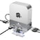 THANDBLE Mac mini M4 Dock Stand with 4K60Hz HDMI and DisplayPort M2 NVMe SSD Enclosure 4 USBA Ports SDTF Card Reader 9 in 1 Hub for Mac mini M4M4 Pro Silver