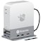 Reborn Mac mini M4 Dock Stand with NVMe SSD Enclosure Mac Mini M4 Hub with 4K60Hz HDMI 4K60Hz DP 5G USB A2 USB A 202 TFSD Card Reader 9in1 USB Hub for Mac mini M4Mac mini M4 Pro Silver