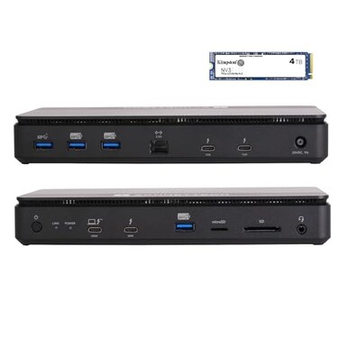 Sonnet Echo 13 Thunderbolt 5 SSD Dock Integrated 6000MBs NVMe Storage 4 Thunderbolt 5 Ports 25Gb Ethernet 8K Display Mac Windows Chromebook iPad Pro 4TB Kingston PCIe 40 NVMe SSD