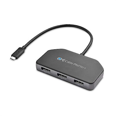 Cable Matters Windows Only Triple Monitor USB C Hub with 3X DisplayPort and 100W Charging Support up to 8K and 4K 120Hz HDR Thunderbolt 4 USB4 Compatible for Surface Pro XPS