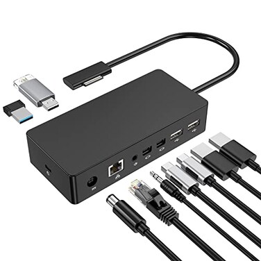 YYletgo Surface Dock Surface Pro Docking Station with 90W Power Supply Compatible with Surface Pro11109 8X7643 Surface Laptop 432go Surface Laptop Surface Book2Surface BookSurface Go