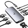 LIONWEI USB C Docking Station Dual Monitor Laptop Docking Station 3 Monitors Quadruple Display with Dual 4K HDMI DP VGA 100W PD 3 USB CA 20 Laptop Dock for Dell Lenovo HP Surface