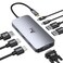 LIONWEI USB C Docking Station Dual Monitor Laptop Docking Station 3 Monitors Quadruple Display with Dual 4K HDMI DP VGA 100W PD 3 USB CA 20 Laptop Dock for Dell Lenovo HP Surface