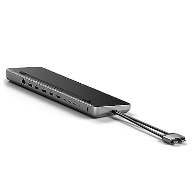 Satechi Dual USB C Docking Station and Stand with Dual 4K HDMI Display Port 75W USBC PD Charging 2 USBC Data 2 USBA Ethernet SATA and NVMe SSD Enclosure for MacBook and Windows