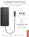 Lenovo USBC Travel Dock 7 Ports Integrated Cable Universal Compatibility Dual 4K Displays Black