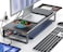 YICOSUN Monitor Stand HUB Aluminum Riser with 6in1 Docking Station 4K HDMI USBC USB 30 PD 100W Wireless Charging Drawer Organizer Gray