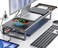 YICOSUN Monitor Stand HUB Aluminum Riser with 6in1 Docking Station 4K HDMI USBC USB 30 PD 100W Wireless Charging Drawer Organizer Gray