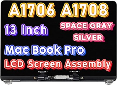 AUO Space Gray Retina LCD Screen Display Assembly for MacBook Pro 13 A1706 A1708
