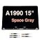 Fotisangea New A1990 for MacBook Pro 2018 2019 15 inch LCD Display Screen Full Assembly Replacement EMC 3215 3359 SilverGray Space Grray