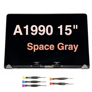 Fotisangea New A1990 for MacBook Pro 2018 2019 15 inch LCD Display Screen Full Assembly Replacement EMC 3215 3359 SilverGray Space Grray
