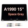 Fotisangea New A1990 for MacBook Pro 2018 2019 15 inch LCD Display Screen Full Assembly Replacement EMC 3215 3359 SilverGray Space Grray