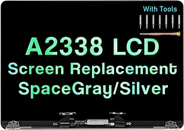 XIMIELEC 13 inches Screen Replacement for MacBook Pro M1 Retina A2338 2020 EMC 3578 MYD83 MYD92 MYDA2 MYDC2 LCD Full Screen Display Assembly Gray