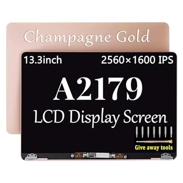 GBOLE A2179 Screen Replacement Gold for MacBook Air Retina A2179 LCD Screen Display Assembly 2019 2020 EMC 3302 MVH22 MVH42 MVH52 MWTJ2 MWTK2 MWTL2 Rose Gold