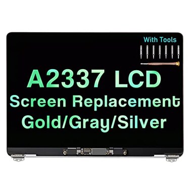 XIMIELEC Screen Replacement for MacBook Air M1 A2337 2020 2021 13 EMC 3598 MGN63 MGN93 MGND3 MGN73 MGNA3 MGNE3 LCD Display Assembly Kit Silver