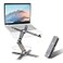 Moallia N86 360 Rotating Laptop Stand Adjustable Height Angle Ergonomic Metal Riser for Desk Collaborative Work Fully Foldable for Easy Storage Fits All MacBook Laptops up to 16 inches Grey