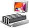 ARGIGU Vertical Laptop Stand for Desk Updated Version3Slot SpaceSaving Aluminum Desktop Stand Holder with Adjustable Dock Size Compatible for All MacBookHPDellSurfaceSamsungChrome BookSilver