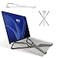 FlexVerk Portable Laptop Riser Stand Lightweight Adjustable Computer Holder Ergonomic Foldable Compatible with Apple MacBook Pro Air HP Dell Tablet More 10 16 Notebooks Silver