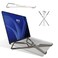 FlexVerk Portable Laptop Riser Stand Lightweight Adjustable Computer Holder Ergonomic Foldable Compatible with Apple MacBook Pro Air HP Dell Tablet More 10 16 Notebooks Silver