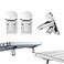 PONICOR 2PCS Metal Mini Foldable Laptop Stand Portable Computer Keyboard Riser with 2 Adjustable Angles SelfAdhesive Invisible Notebook Stand and Keyboard Lift for Desk Silver