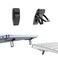 PONICOR Zinc Alloy Computer Keyboard Stand for Desk Foldable Keyboard Riser with 2 Angle Adjustable SelfAdhesive Invisible Laptop Stand for Desk 2pcs Black