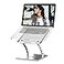 Annivia Anivia Newest Laptop StandAdjustable Laptop Computer Stand Portable Foldable Laptop Riser Metal Holder Compatible with 10 to 17 Inches Notebook Computer Space Gray