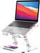 Lpoake Acrylic Laptop Stand for Desk Adjustable Ergonomic Laptop Riser Portable Foldable Computer Stand Compatible with 10 to 156 Inches Notebook and MacBook Clear