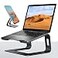 VECOFO Laptop Stand for Desk Aluminum Laptop Riser Holder for All laptops 1017 InchesInclude A Cell Phone StandBlack