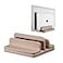 CoStySee Leather Vertical Laptop StandDual Laptop Holder StandLaptop Organizer with Adjustable Dock 1826mm071 in for All MacBookTabletSurfaceDelliPad Apricot
