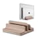 CoStySee Leather Vertical Laptop StandDual Laptop Holder StandLaptop Organizer with Adjustable Dock 1826mm071 in for All MacBookTabletSurfaceDelliPad Apricot