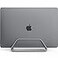 HumanCentric Vertical Laptop Stand Compatible with MacBook Pro and MacBook Air Holder for Personal Computer Desk Stand Aluminium Exchangeable Inserts to Fit Different Device Models Space Grey
