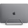 HumanCentric Vertical Laptop Stand Compatible with MacBook Pro and MacBook Air Holder for Personal Computer Desk Stand Aluminium Exchangeable Inserts to Fit Different Device Models Space Grey