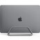 HumanCentric Vertical Laptop Stand Compatible with MacBook Pro and MacBook Air Holder for Personal Computer Desk Stand Aluminium Exchangeable Inserts to Fit Different Device Models Space Grey