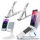 KLAQQED Portable Aluminum Laptop Phone Stand Adjustable Foldable Ergonomic for MacBook iPad Tablets Smartphones Office Desk Accessories