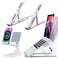 KLAQQED Portable Aluminum Laptop Phone Stand Adjustable Foldable Ergonomic for MacBook iPad Tablets Smartphones Office Desk Accessories