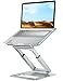 tounee Laptop Stand for Desk Adjustable Height Telescopic Computer Stand with Pull Out Design Ergonomic Laptop Riser Fits All Laptops 1017Silver