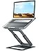 tounee Laptop Stand for Desk Adjustable Height Telescopic Computer Stand with Pull Out Design Ergonomic Laptop Riser Fits All Laptops 1017Gray