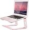 Orionstar Ergonomic Laptop Stand Premium 5mm Aluminum Riser for 10156 Inch Notebook Computer ToolFree Detachable Elevator Holder for Desk Office Sturdy Riser for EyeLevel Neck Relief Pink
