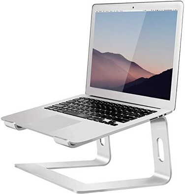 Orionstar Ergonomic Laptop Stand Premium 5mm Aluminum Riser for 10156 Inch Notebook Computer ToolFree Detachable Elevator Holder for Desk Office Sturdy Riser for EyeLevel Neck Relief Silver