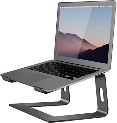 Orionstar Ergonomic Laptop Stand Premium 5mm Aluminum Riser for 10156 Inch Notebook Computer ToolFree Detachable Elevator Holder for Desk Office Sturdy Riser for EyeLevel Neck Relief Black