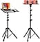 AMADA HOMEFURNISHING Foldable Projector Tripod Multipurpose Laptop Stand with Removable Mouse Tray Adjustable Height 2563 Inch Outdoor Movie Projector Stand AMPS03
