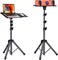 AMADA HOMEFURNISHING Foldable Projector Tripod Multipurpose Laptop Stand with Removable Mouse Tray Adjustable Height 2563 Inch Outdoor Movie Projector Stand AMPS03