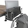 NODOCA 2Slot Laptop Storage for Desk Vertical Laptop Stand for Desk MacBook Vertical Stand with Headphone Holder Desk Side Storage for MacBookSurfaceSamsungHPDellL Black