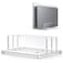 OMOTON Vertical Laptop Stand for Desk Acrylic Dual Laptop Holder Desktop Clear Adjustable Dock for MacBook Pro Air HP All Gaming Laptops up to 17 Clear Dual Slot