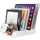 DeskLogics Vertical Laptop Stand Holder Desk Organizer Rack Adjustable Dock for MacBook iPad Phone 6in1 Multi Device Storage System with 360 Rotation