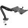 Mount-It! MountIt Laptop Desk Mount Arm with Gas Spring Height Adjustable Laptop Stand for Desk Fits Laptops up to 17 Inch Full Motion Laptop Tray Mount with Clamp or Grommet Installation