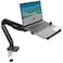 Mount-It! MountIt Laptop Desk Mount Arm with Gas Spring Height Adjustable Laptop Stand for Desk Fits Laptops up to 17 Inch Full Motion Laptop Tray Mount with Clamp or Grommet Installation
