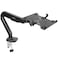 Mount-It! MountIt Laptop Desk Mount Arm with Gas Spring Height Adjustable Laptop Stand for Desk Fits Laptops up to 17 Inch Full Motion Laptop Tray Mount with Clamp or Grommet Installation