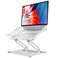 Urmust Laptop Notebook Stand Holder Adjustable Laptop Stand Portable Computer Riser Compatible with MacBook Air Pro HP Dell XPS Lenovo All Laptops 10156Silver