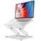 Urmust Laptop Notebook Stand Holder Adjustable Laptop Stand Portable Computer Riser Compatible with MacBook Air Pro HP Dell XPS Lenovo All Laptops 10156Silver